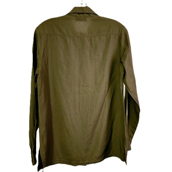 KappAhl Number One Womens Cool Sage Collard Buttondown Down Long Sleeve Size 36 - Picture 8 of 8